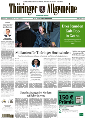 Cover of Thuringer Allgemeine (Weimar)