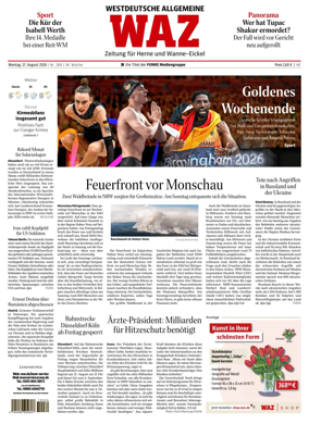 Cover of Westdeutsche Allgemeine Zeitung (Herne)