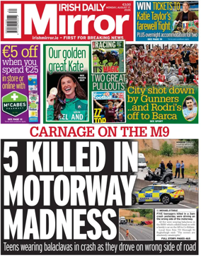 Cover of Irish Daily Mirror