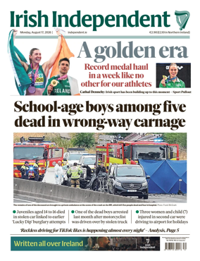 Cover of Irish Independent