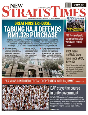 Cover of New Straits Times