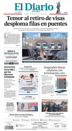 Cover of El Diario de Juarez