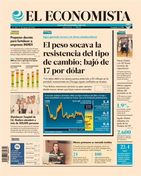 Cover of El Economista (Mexico)