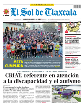Cover of El Sol de Tlaxcala