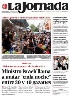Cover of La Jornada