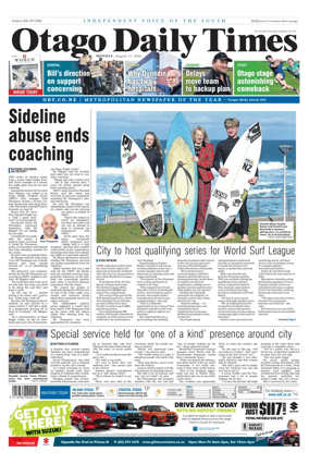 Cover of Otago Daily Times