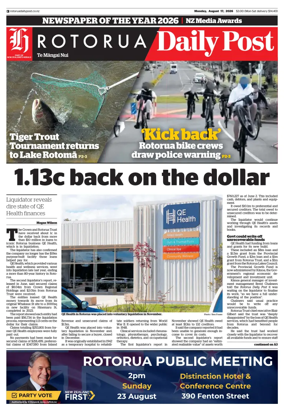 Cover of Rotorua Daily Post