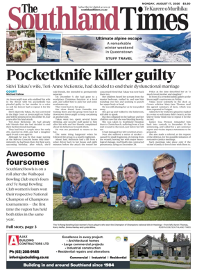 Cover of The Southland Times