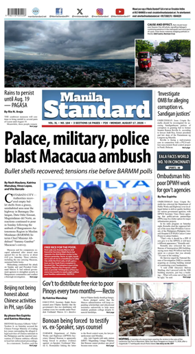 Cover of Manila Standard