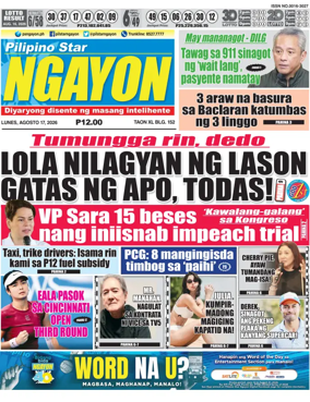 Cover of Pilipino Star Ngayon
