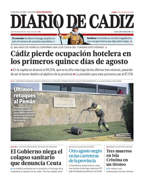 Cover of Diario de Cadiz