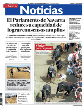 Cover of Diario de Noticias (Spain)