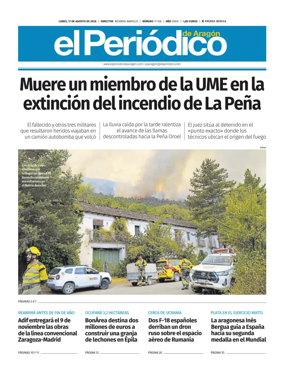 Cover of El Periodico Aragon