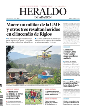 Cover of Heraldo de Aragon