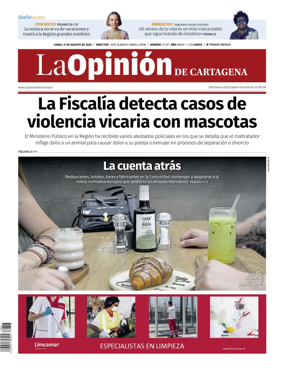 Cover of La Opinion de Murcia (Cartagena)