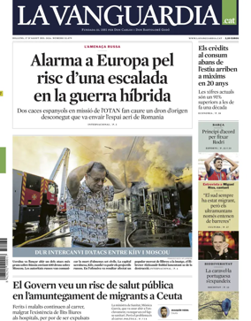 Cover of La Vanguardia (Catalonia - 1st edition)