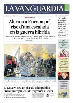 Cover of La Vanguardia (Catala)