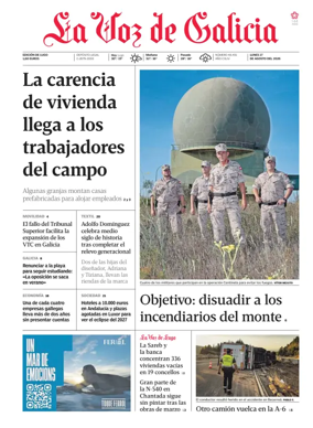 Cover of La Voz de Galicia (Monforte)