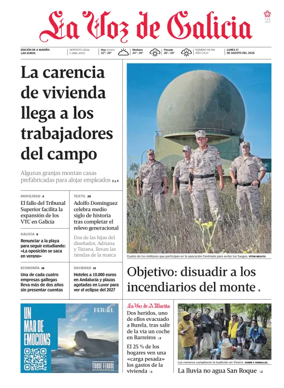 Cover of La Voz de Galicia (Viveiro)