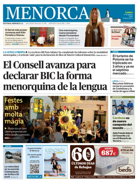 Cover of Menorca Diario Insular