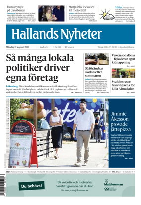 Cover of Hallands Nyheter