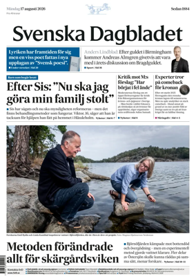 Cover of Svenska Dagbladet