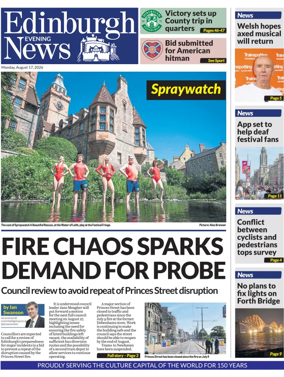 Cover of Edinburgh Evening News