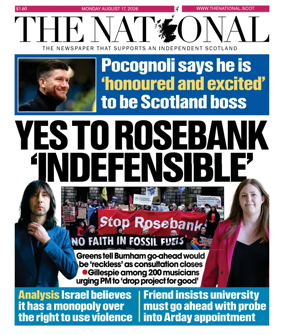 Cover of The National (Scotland)