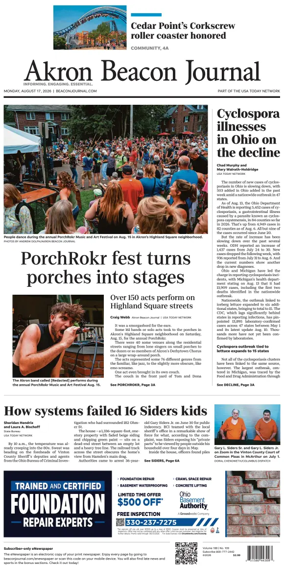 Cover of Akron Beacon Journal
