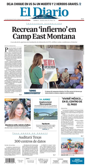 Cover of El Diario de El Paso