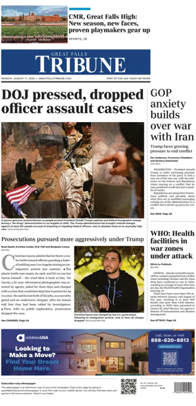 Cover of Great Falls Tribune