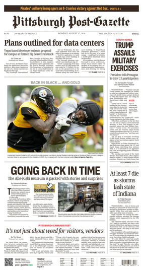Cover of Pittsburgh Post-Gazette
