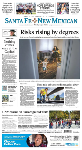 Cover of Santa Fe New Mexican
