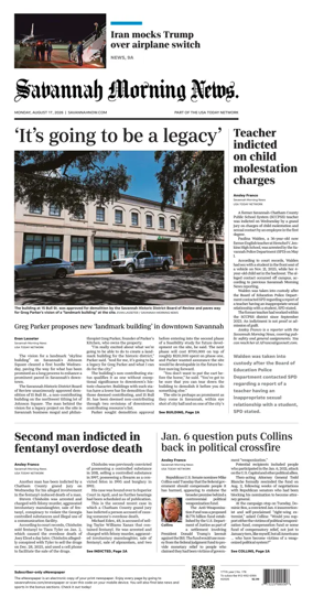 Cover of Savannah Morning News