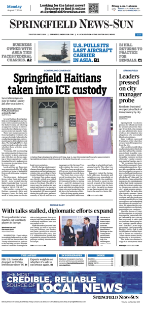 Cover of Springfield News-Sun