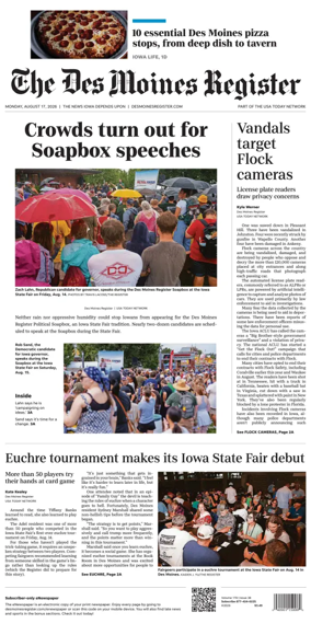 Cover of The Des Moines Register