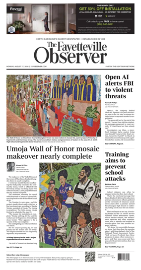 Cover of The Fayetteville Observer