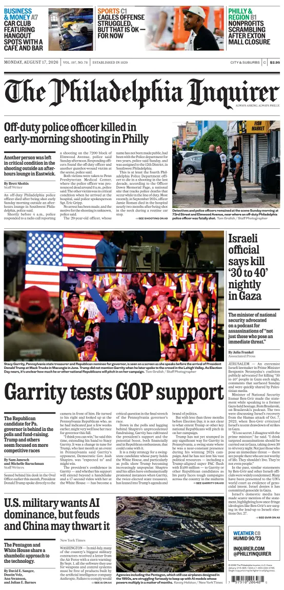 Cover of The Philadelphia Inquirer