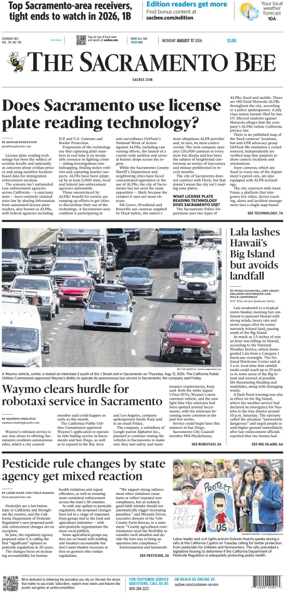 Cover of The Sacramento Bee