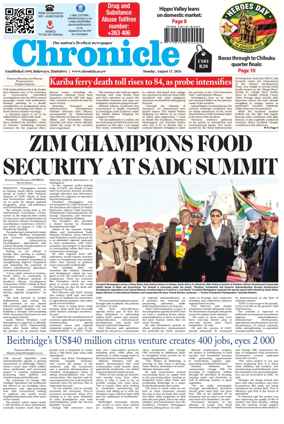 Cover of Chronicle (Zimbabwe)