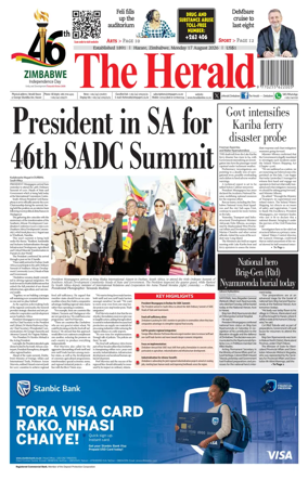 Cover of The Herald (Zimbabwe)