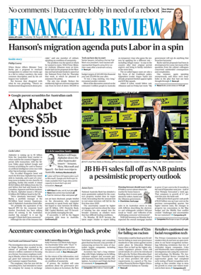 Cover of The Australian Financial Review