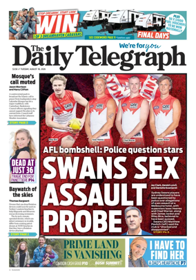 Cover of The Daily Telegraph (Sydney)