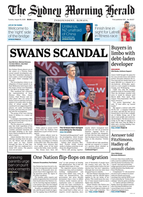 Cover of The Sydney Morning Herald