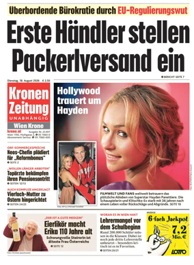 Cover of Kronen Zeitung