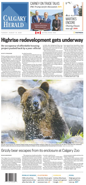 Cover of Calgary Herald