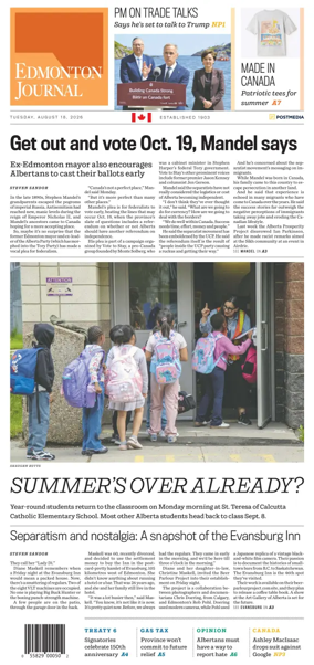 Cover of Edmonton Journal