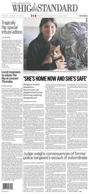Cover of Kingston Whig-Standard