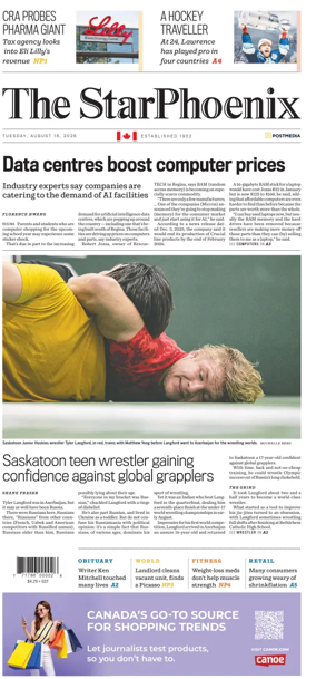 Cover of Saskatoon StarPhoenix