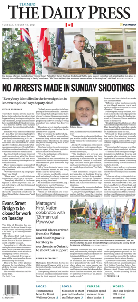 Cover of The Daily Press (Timmins)